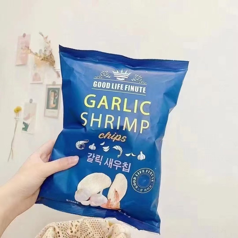 FINUTE グリーンガーリック風味のエビせんべい ブラックペッパー クラブチリ卵黄 韓国輸入 82g オフィス アフタヌーンティー|undefined