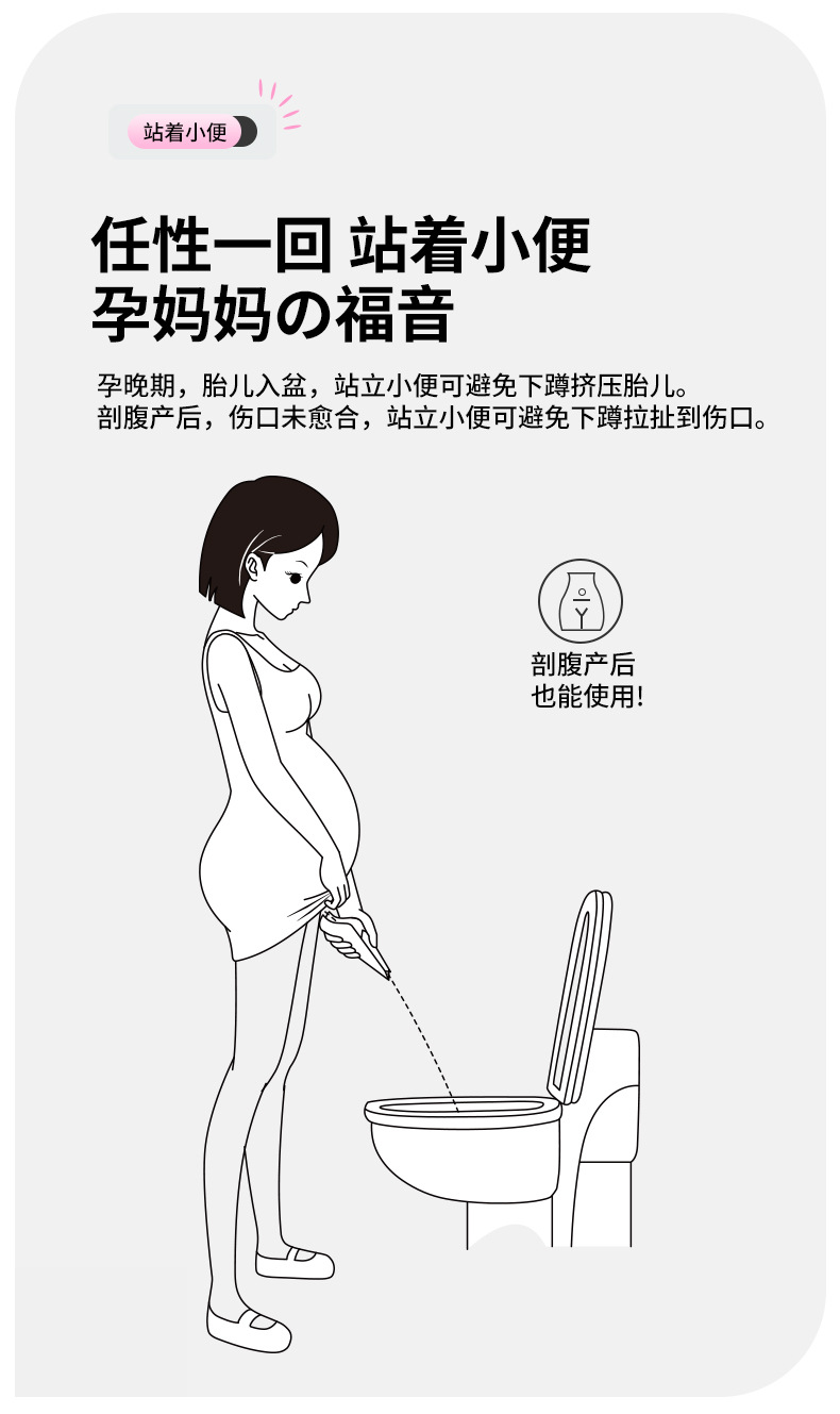 Women's standing urinal car urine artifact women's car supplies emergency toilet urine bag disposable paper