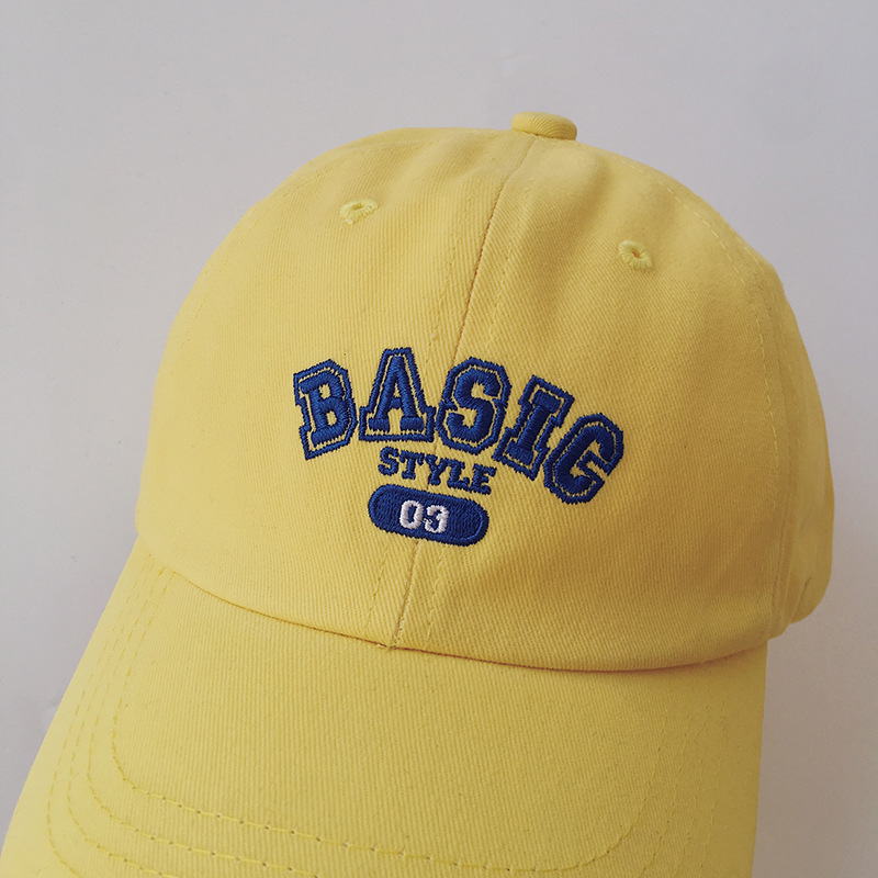 Gorra De Béisbol Casual Para Niños Con Alfabeto De Color Sólido display picture 6