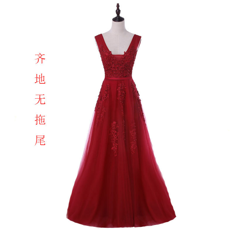 Vestido de Noche con Cuello en V para Mujer de Encaje Sin Mangas para Fiesta image 17