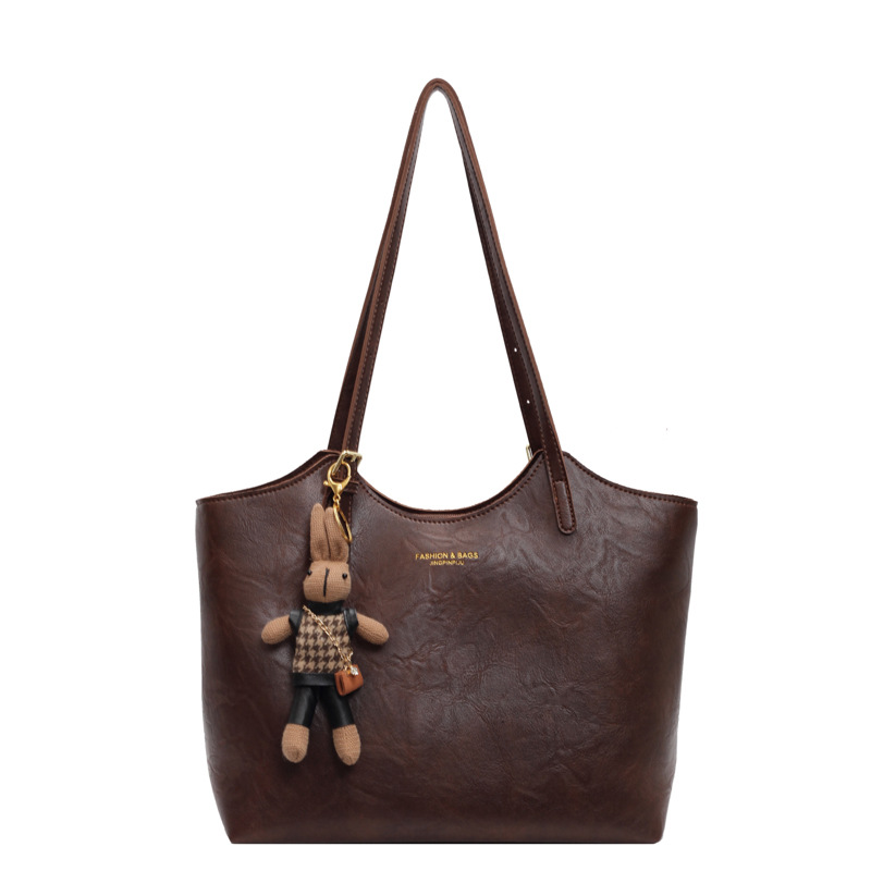 Bolsa de mano transfronteriza simple para mujeres 2025, otoño y invierno nuevo bolso de mano retro de gran capacidad para viajar bolso de hombro axilar image 9