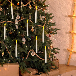 Remote control long rod with clip electronic candle lamp home decoration Christmas tree party atmosphere candle lamp long candle