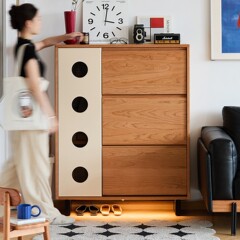 Xiaoban 家具玄関靴キャビネット家庭用屋内中世スタイル無垢材ダンプ新しいチェリーウッド玄関キャビネット