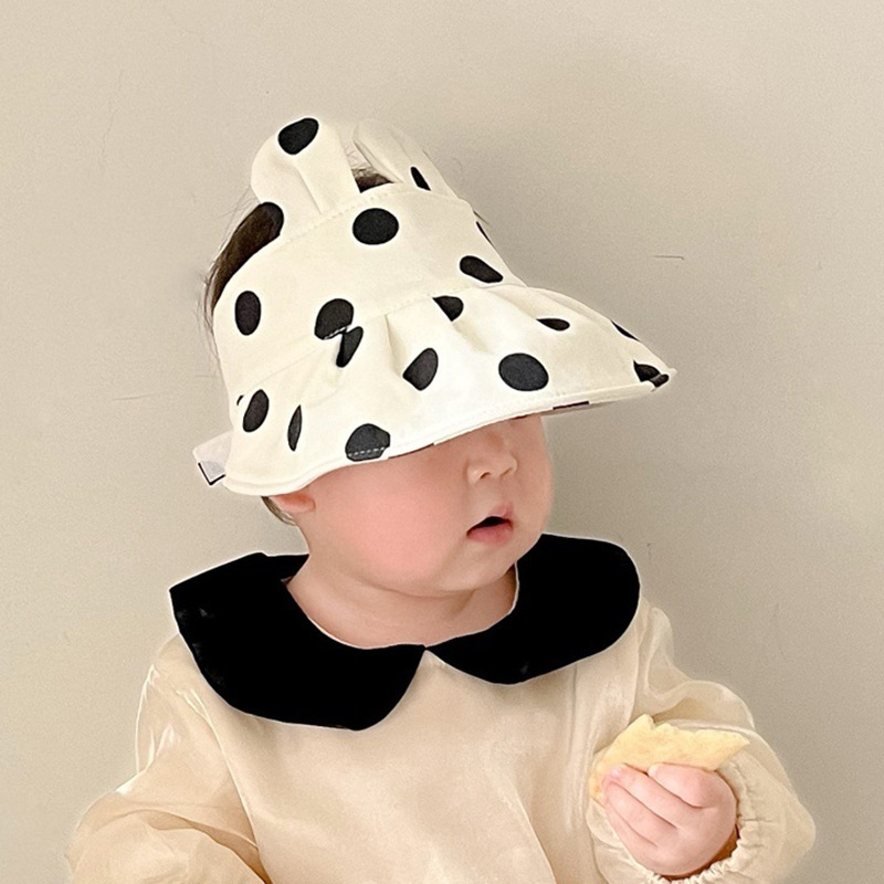 秋南 嬰兒遮陽帽女童防紫外線空頂帽寶寶帽子太陽帽兒童防曬帽