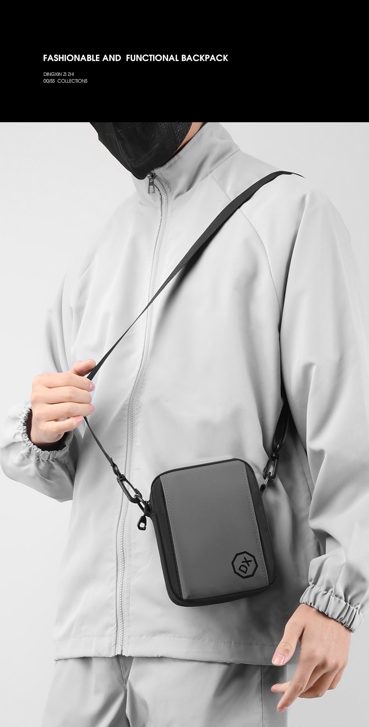 Men's crossbody bag with a high-end feel, small men's bag, travel bag, backpack, double-shoulder bag, multi-purpose men's crossbody bag full figure
