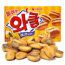 韓國零食 好麗友新品法式洋蔥蒜香面包風味瓦克香酥代餐餅干曲奇