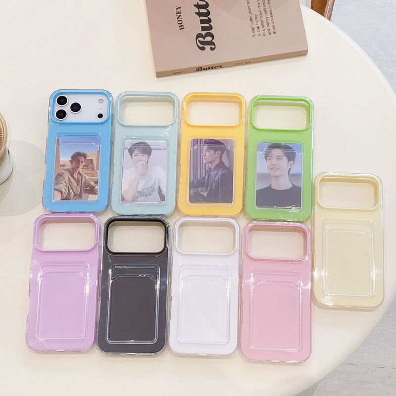 New Jelly Shell Card Holder for 17Promax, Suitable for 16Promax, Simple and Stylish, Full Coverage for 15Promax, Skin-Friendly, 12