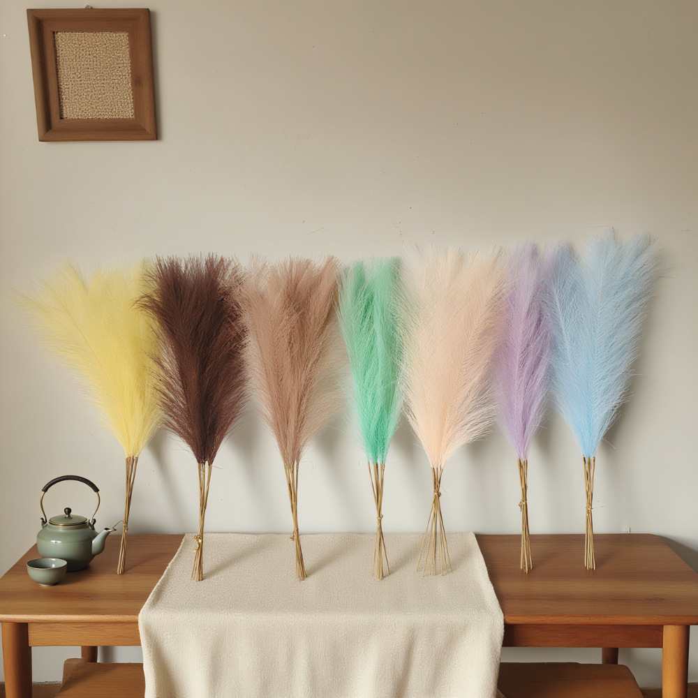 Artificial Reeds Wholesale Pampas Grass Wedding Scene Decoration Living Room Foxtail Grass Daytime Fireworks