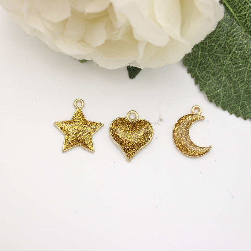 130g Weight Pendant Jewelry Making Type Jewelry Accessories Classification 10 PCS/Package Quantity Alloy Material Heart Shape Pattern Enamel Design Simple Style, Classic Style Style 10 PCS/Package Alloy Heart Shape Pendant 9