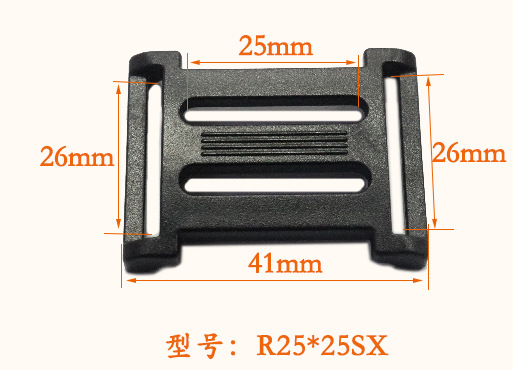 Fábrica al por mayor hebilla de estilo japonés mochila hebilla de ajuste de correa de plástico tres hebillas multidireccionales con botones de orejas accesorios de bolsas