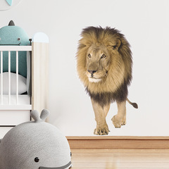 新FX-F149 高大的雄獅兒童臥室幼兒園玄關家居牆面裝飾牆貼紙自粘