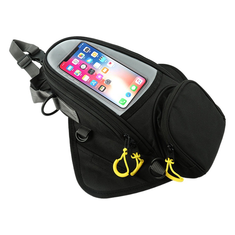 Universal de la motocicleta bolsa de aceite de plástico motocicleta impermeable bolsa de ciclismo bolsa de imán impermeable bolsa de navegación de pantalla grande