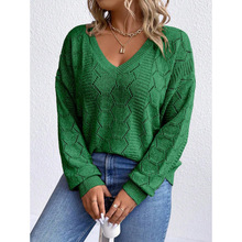 P 41831 Feather Hollow V-neck Sweater ��ë�U�� V �Ië��