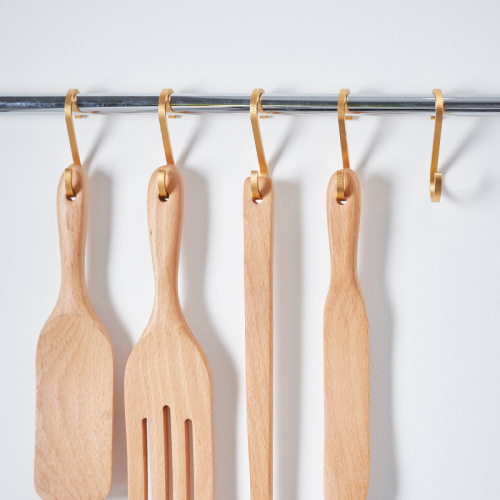 Space aluminum S-shaped hook clothes hanger S hook kitchen hook clothes hook metal hook curved hook household sausage bacon drying