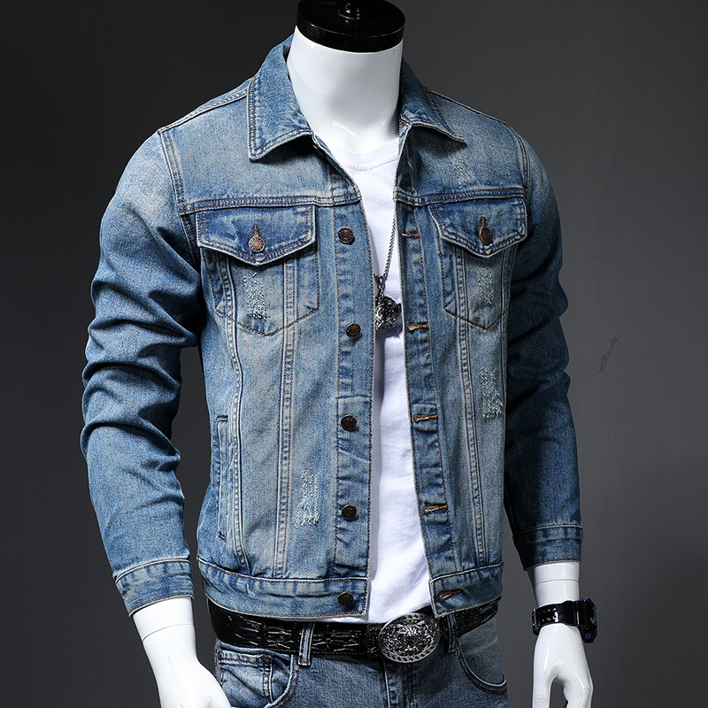 2021秋季大码牛仔外套男牛仔衣夹克Men Jeans Jackets