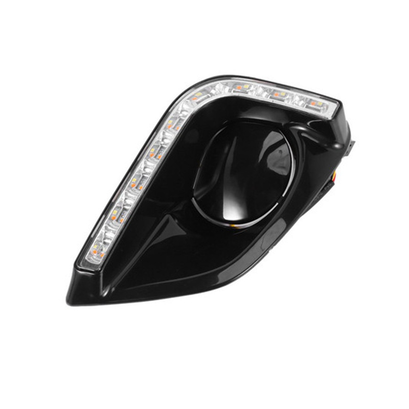 Aplicable a 14 / 15 / 16 años de Toyota Vivix luz de niebla delantera LED renovación de luz de conducción diurna luz de barra delantera bicolor