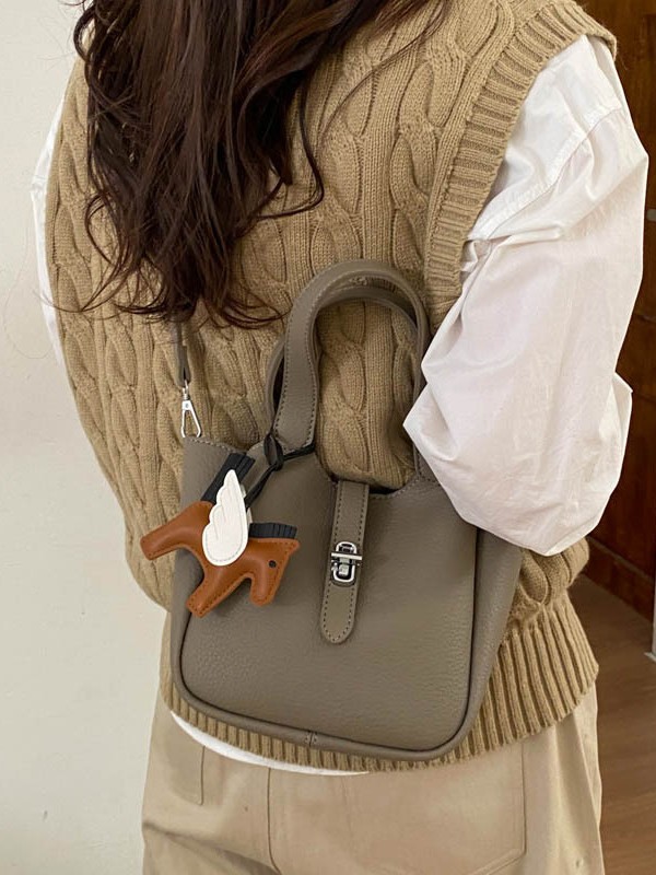 Bolso para mujeres 2026 venta caliente nuevo nicho coreano bolso de cubo portátil de textura alta moda lujosa bolsa de mochila