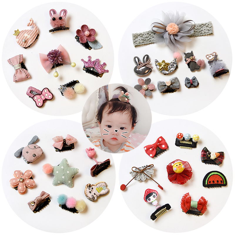 baby Hairpin Safety clip baby Hair band Headdress the republic of korea lovely princess Hairdressing Children Card issuance Clamp