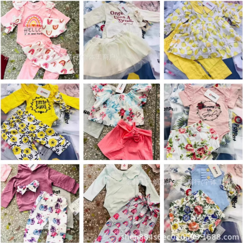 Patpat Kids Sets - Foreign Trade Brand Children's Clothing - Mixed and Match Floral Print Style - Wholesale Overstock Clothing