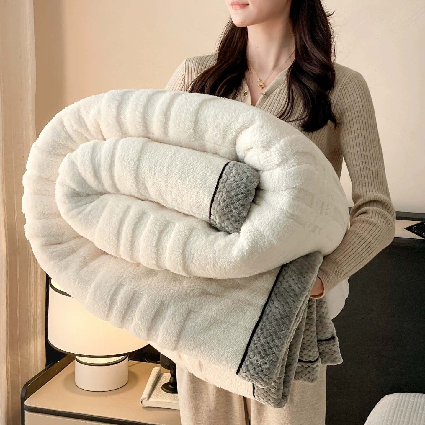Одеяло-подушка Keep-Warm, утолщённая двухслойная флисовая ткань, различные размеры и цвета