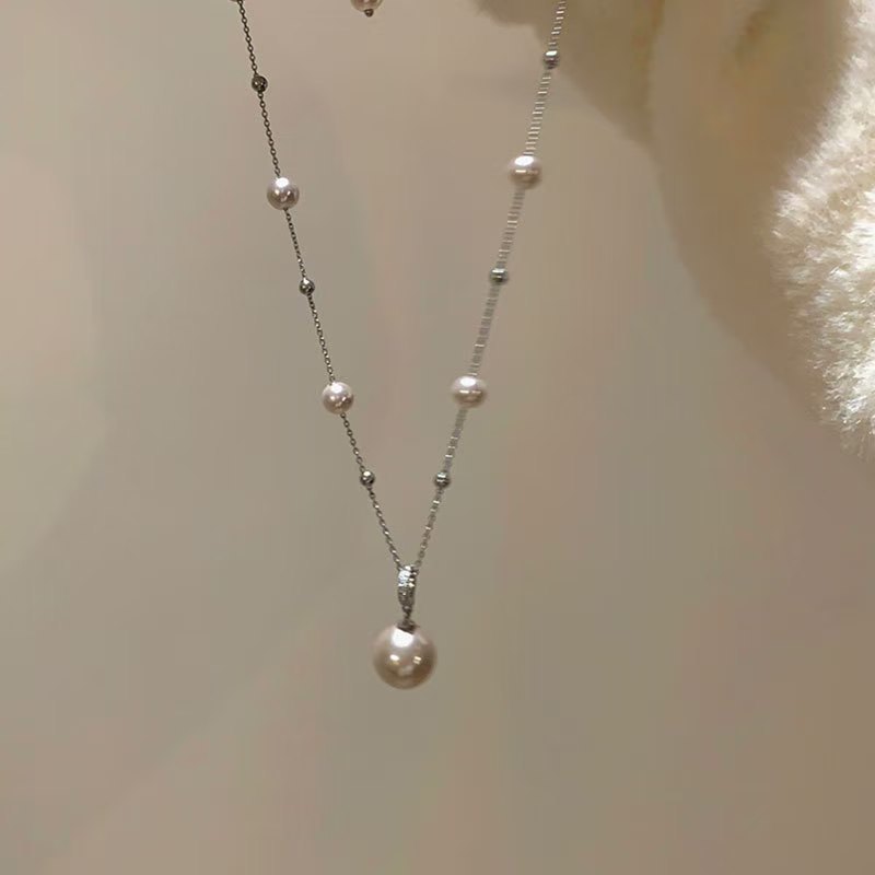Collier de perles de luxe « Ciel étoilé » style français, création haut de gamme et élégante, style ras du cou, personnalité raffinée et polyvalente_voghion.com