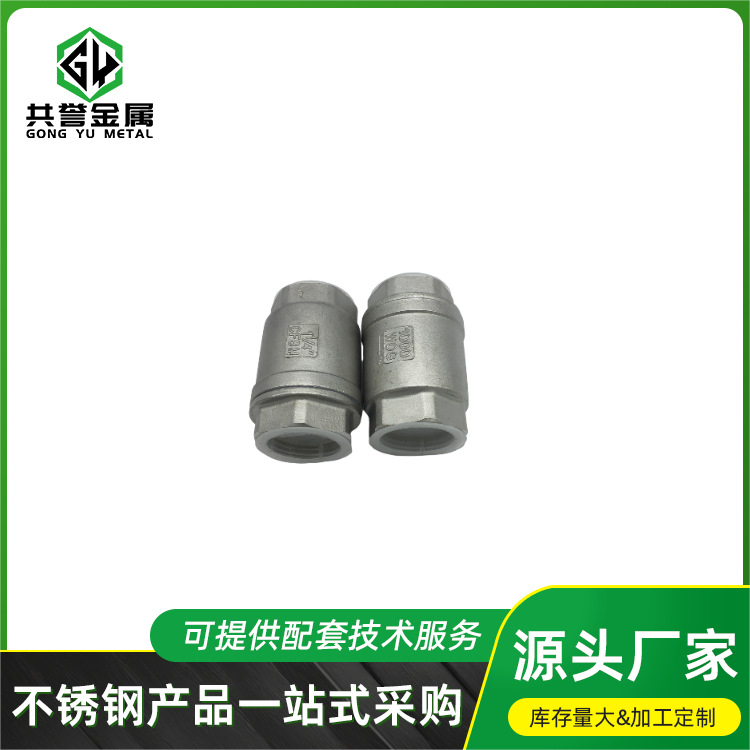 304不锈钢管件消防泵房配件4分立式旋启式止回阀现货批发水管接头