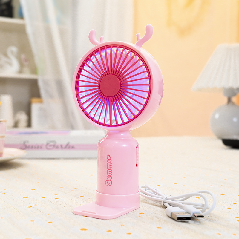 かわいいミニファン充電式ハンドヘルド小型 USB ファンポータブル学生寮ギフトファン誕生日ギフト|undefined