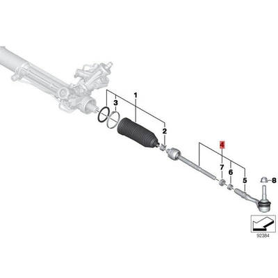 E66 E67, Steering rod