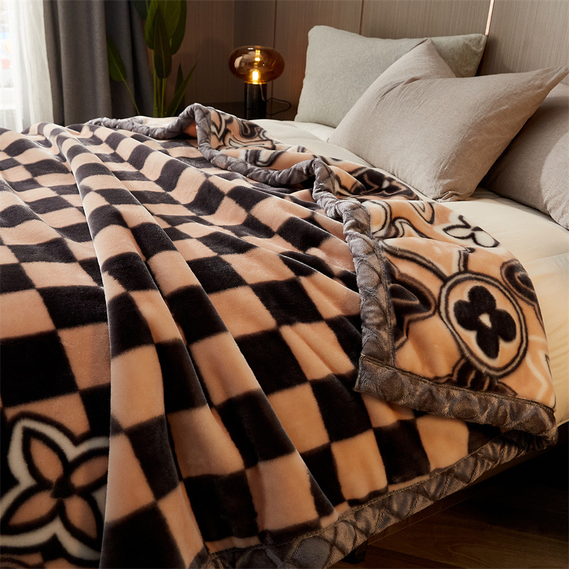 2024 새로운 라셀 담요 커버 담요 겨울 담요 도매 따뜻한 두꺼운 담요 공장 재고