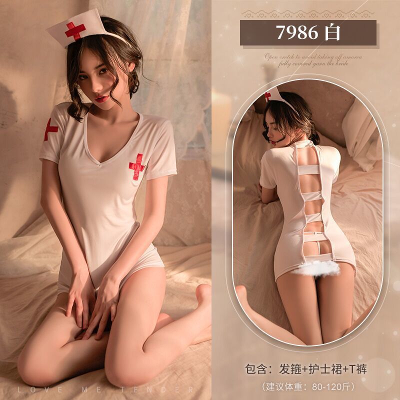간호사 (머리띠 + 스커트 + T바지)