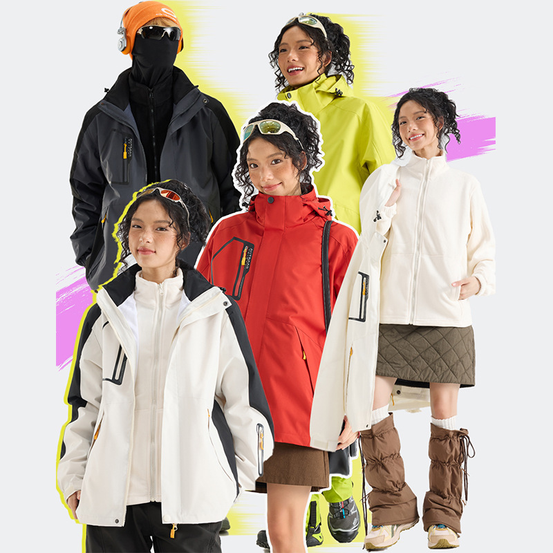 Unisex detachable two-piece jacket, windproof, waterproof, fleece-lined, thickened, Jeep-style jacket Unisex detachable two-piece jacket, windproof, waterproof, fleece-lined, thickened, Jeep-style jacket