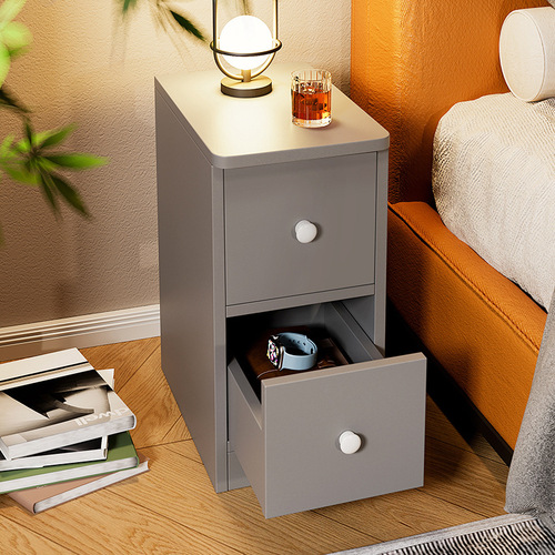 Bedside table simple modern home bedroom sandwich storage rack bedside table mini ultra-narrow small storage cabinet