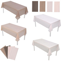 亚马逊爆款一次性桌布生日派对甜品台peva纯色桌布雾霾咖派对桌布