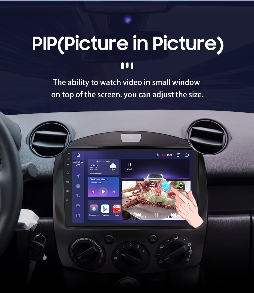 9inch Android Large Screen Suitable for 07-14 Mazda 2 Car Mp5 Intelligent Navigation Gps All-In-One Machine