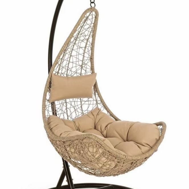 Silla Mecedora Colgante Doble con Estructura Metálica, Móvil y Reclinable, para Parque y Balcón image 10