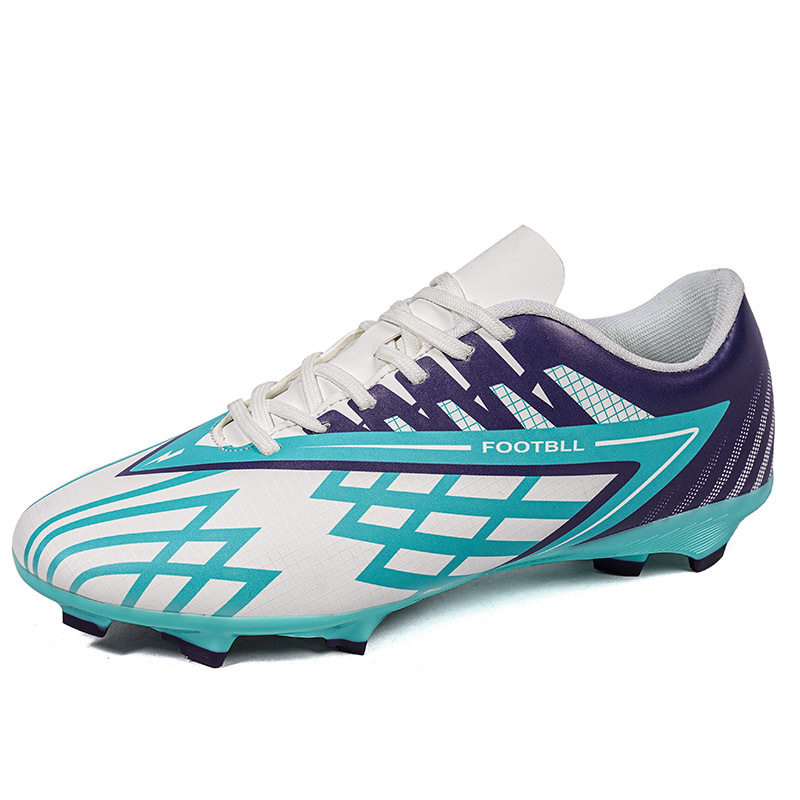 2025 nuevo éxito transfronterizo juveniles, niños, estudiantes, zapatos de fútbol masculinos y femeninos, zapatos de fútbol de clavos largos, zapatos de fútbol de clavos