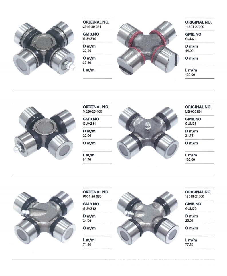 EQ140 universal joint cross shaft 39×118, cross bearing assembly for truck rotary tiller drive shaft