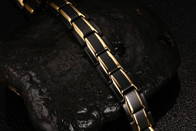 57g Weight Bracelets Classification Business Occasion 304 Stainless Steel Material Geometric Pattern Men'S Gender Plating Design Fashion Style Fashion Geometric Stainless Steel Bracelets Plating Stainless Steel Bracelets 5