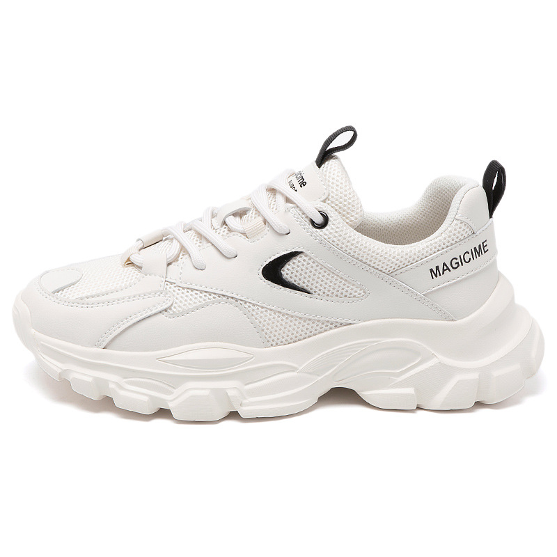 Zapatillas Augu Shiden para mujer, modelo nuevo primavera 2026, deportivas blancas para estudiantes, con suela gruesa, para correr, informales, tendencia INS