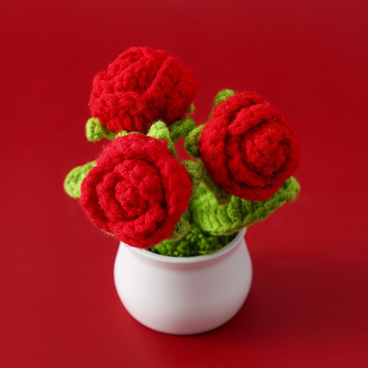 [완성된 작은 흰색 세면대] 빨간 머리가 많은 장미