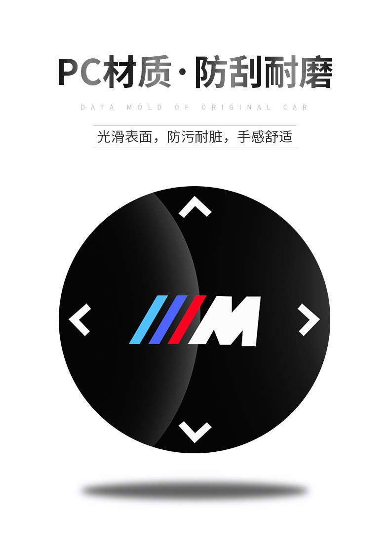 Suitable for Bmw Modified 3 Series 5 Series 7 Series Multimedia Large Knob Cover X3X4X5X6 Decorative Stickers Car Interior Supplies