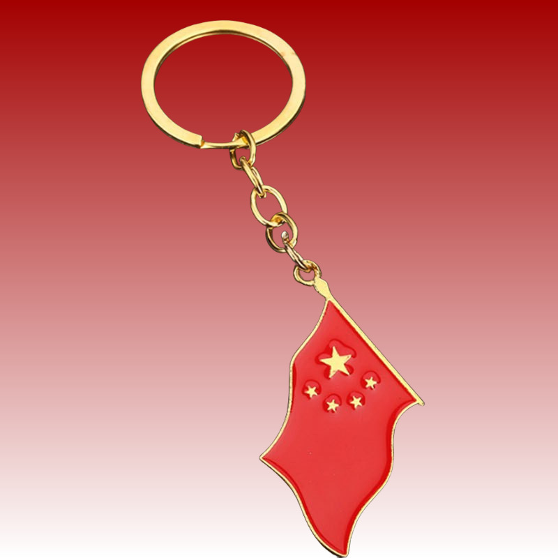 中国五星愛国記念キーホルダーかばんストラップ国潮紅五星宣伝小プレゼント|undefined