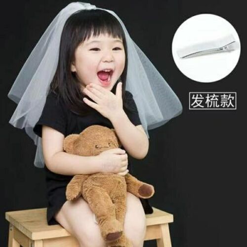 New children's veil princess mother-daughter parent-child internet celebrity photo props hippocampus baby birthday first year headdress white
