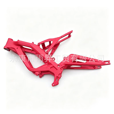 of the off-road motorcycle, Motorcycle frame - red