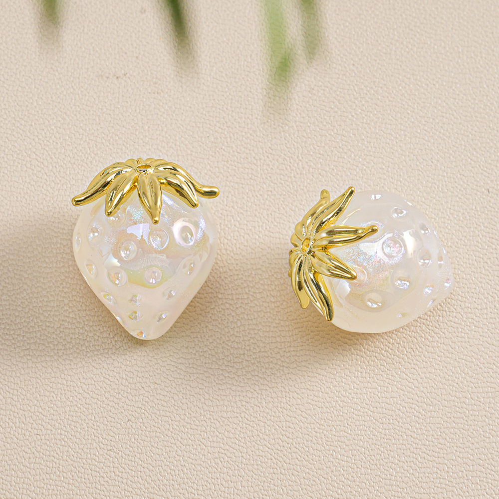 Nuevo colgante de fresa Ice Beauty de Heidi, cadena para teléfono, llavero, colgante DIY, materiales para accesorios de joyería