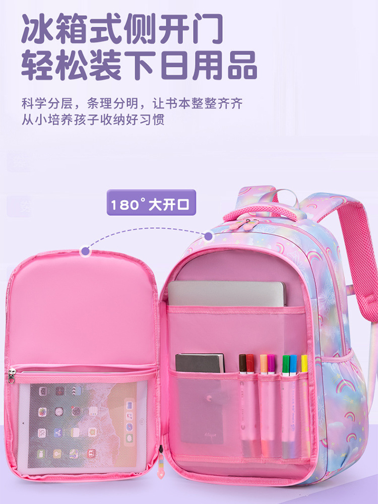 Nuevo dulce y lindo mochila escolar para niños 3 - 6 grados mochila de tipo refrigerador lateral