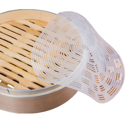 48cm diameter thickened round silicone steamer mat Laotaimen steamed buns steamer mat no oil steamed buns mat