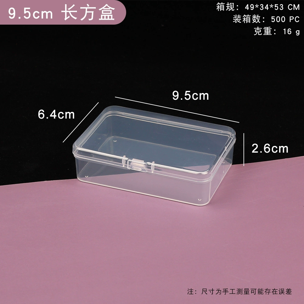 RSNN Square Transparent Plastic Storage Box for Accessories with Beads - Clear Mini Box