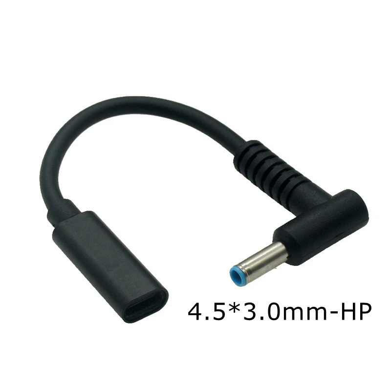 PD laptop charging cable Type-C to 4.5 x3.0 applicable to HP Small Blue port HP fast charging adapter cable PD laptop charging cable Type-C to 4.5 x3.0 applicable to HP Small Blue port HP fast charging adapter cable