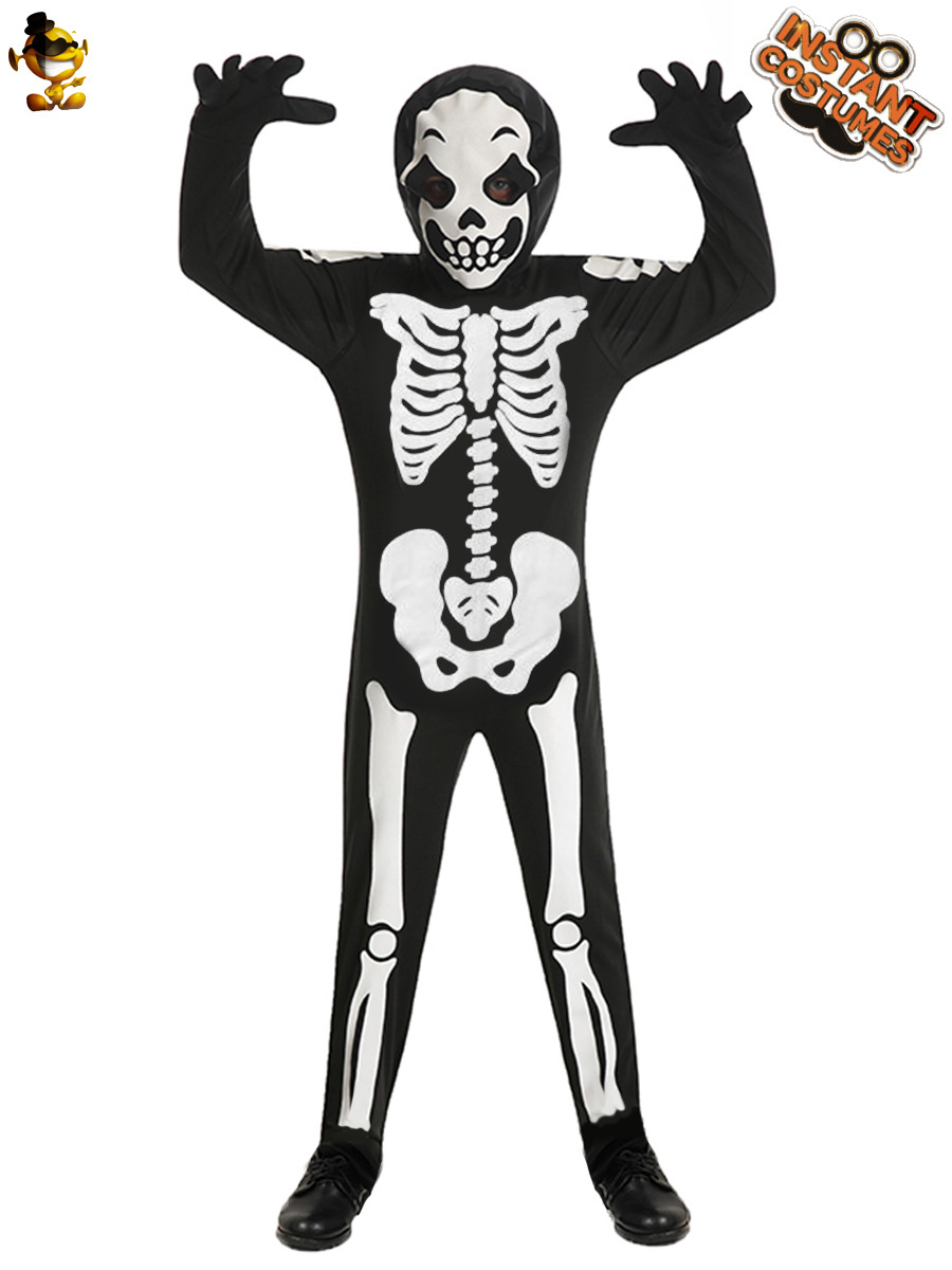 Halloween Niños Night Light Esqueleto Jumpsuit Disfraces de fiesta COS Disfraces de escenario Disfraces de espectáculo Distribución transfronteriza image 3